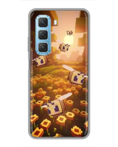 Чехол для Infinix Hot 50 5G с картинкой «Поле подсолнухов»