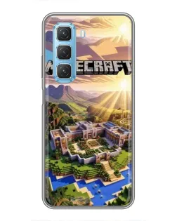 Чехол для Infinix Hot 50 5G с картинкой «Minecraft панорама»