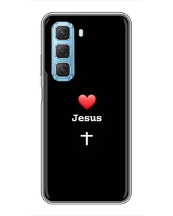 Чехол для Infinix Hot 50 5G с картинкой «Сердце - Jesus» Чехол для Infinix Hot 50 5G с картинкой «Сердце - Jesus»