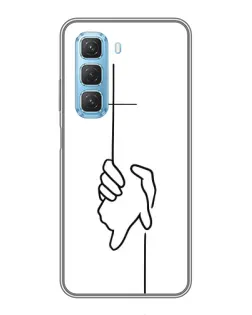 Чехол для Infinix Hot 50 5G с картинкой «Рука держит» Чехол для Infinix Hot 50 5G с картинкой «Рука держит»