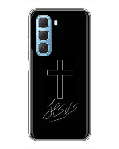 Чехол для Infinix Hot 50 5G с картинкой «Графический крест Jesus» Чехол для Infinix Hot 50 5G с картинкой «Графический крест Jesus»