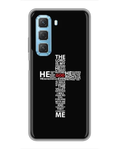 Чехол для Infinix Hot 50 5G с картинкой «Текстовый крест» Чехол для Infinix Hot 50 5G с картинкой «Текстовый крест»