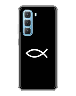 Чехол для Infinix Hot 50 5G с картинкой «Символ рыбы Jesus»
