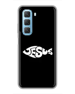 Чехол для Infinix Hot 50 5G с картинкой «Рыба Jesus»