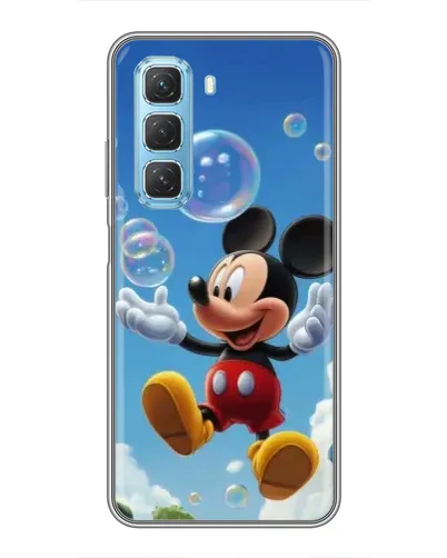 Чехол для Infinix Hot 50 5G с картинкой «Mickey и мыльные пузыри»
