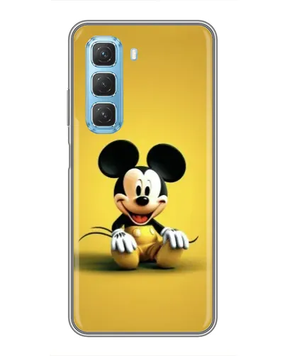 Чехол для Infinix Hot 50 5G с картинкой «Микки на желтом»