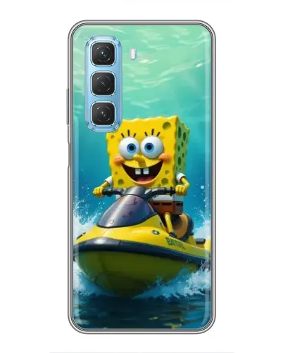 Чехол для Infinix Hot 50 5G с картинкой «Спанч Боб на гидроцикле» Чехол для Infinix Hot 50 5G с картинкой «Спанч Боб на гидроцикле»