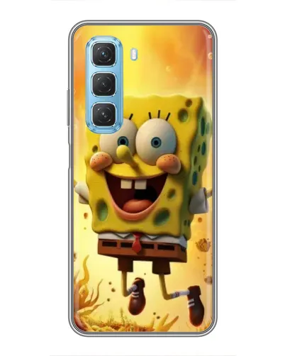 Чехол для Infinix Hot 50 5G с картинкой «Губка Боб прыгает» Чехол для Infinix Hot 50 5G с картинкой «Губка Боб прыгает»