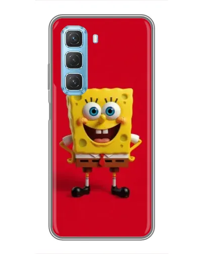 Чехол для Infinix Hot 50 5G с картинкой «Спанч Боб на красном» Чехол для Infinix Hot 50 5G с картинкой «Спанч Боб на красном»