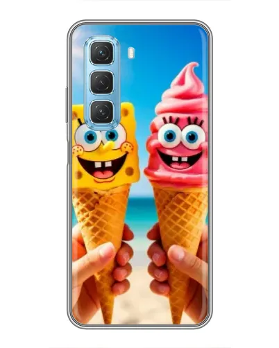 Чехол для Infinix Hot 50 5G с картинкой «Спанч Боб мороженое» Чехол для Infinix Hot 50 5G с картинкой «Спанч Боб мороженое»