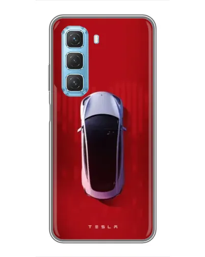 Чехол для Infinix Hot 50 5G с картинкой «Tesla Top View»