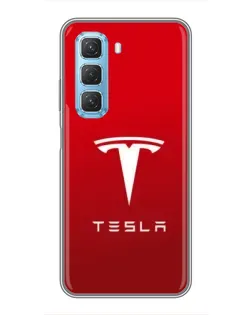 Чехол для Infinix Hot 50 5G с картинкой «Tesla Red Classic»