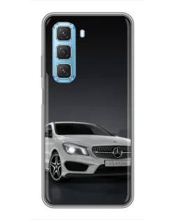 Чехол для Infinix Hot 50 5G с картинкой «Mercedes AMG GT Silver»