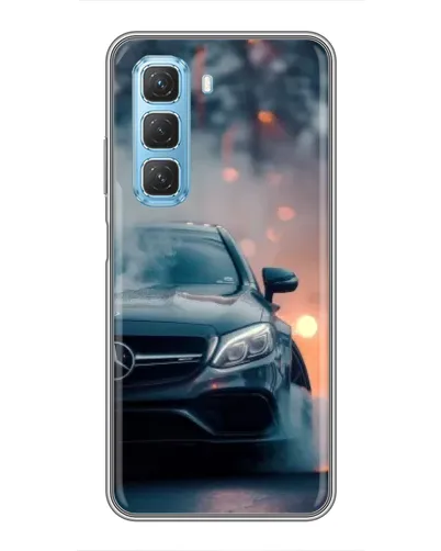 Чехол для Infinix Hot 50 5G с картинкой «Mercedes — ночной город» Чехол для Infinix Hot 50 5G с картинкой «Mercedes — ночной город»