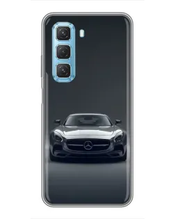 Чехол для Infinix Hot 50 5G с картинкой «Mercedes на черном»