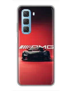 Чехол для Infinix Hot 50 5G с картинкой «Mercedes AMG — красная линия»