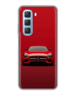 Чехол для Infinix Hot 50 5G с картинкой «Красный Mercedes AMG»