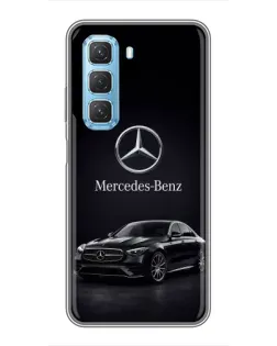 Чехол для Infinix Hot 50 5G с картинкой «Mercedes — решетка радиатора»