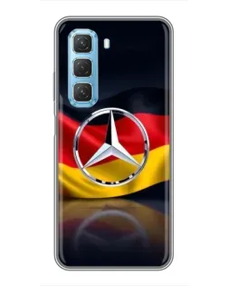 Чехол для Infinix Hot 50 5G с картинкой «Mercedes — флаг Германии»