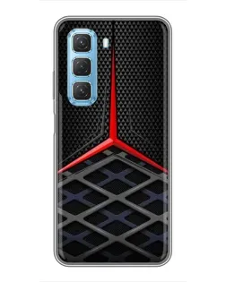 Чехол для Infinix Hot 50 5G с картинкой «Mercedes Carbon Grid»