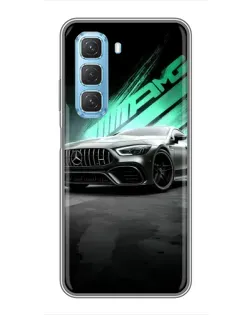 Чехол для Infinix Hot 50 5G с картинкой «Темный Mercedes AMG»