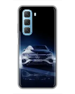 Чехол для Infinix Hot 50 5G с картинкой «Ночной Mercedes EQ»