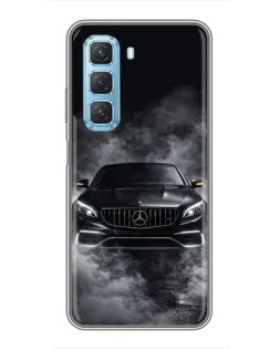 Чехол для Infinix Hot 50 5G с картинкой «Mercedes в дыму»