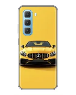 Чехол для Infinix Hot 50 5G с картинкой «Желтый Mercedes GT»