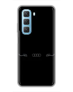 Чехол для Infinix Hot 50 5G с картинкой «Audi — световой подпись» Чехол для Infinix Hot 50 5G с картинкой «Audi — световой подпись»