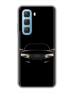 Чехол для Infinix Hot 50 5G с картинкой «Audi — ночной контур» Чехол для Infinix Hot 50 5G с картинкой «Audi — ночной контур»