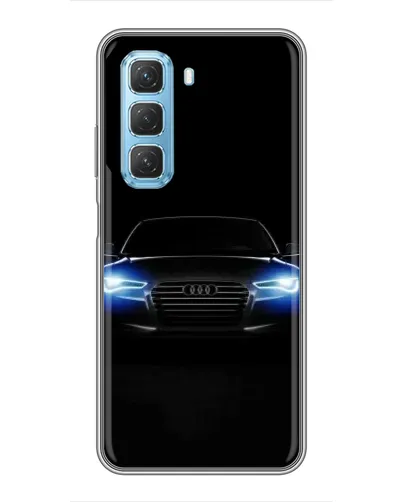 Чехол для Infinix Hot 50 5G с картинкой «Audi в неоне»