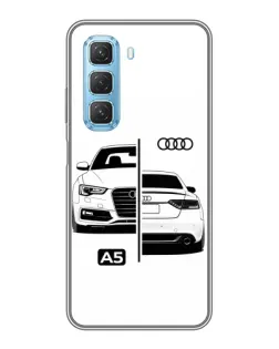 Чехол для Infinix Hot 50 5G с картинкой «Audi — контрастный дизайн» Чехол для Infinix Hot 50 5G с картинкой «Audi — контрастный дизайн»