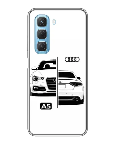 Чехол для Infinix Hot 50 5G с картинкой «Audi — контрастный дизайн»