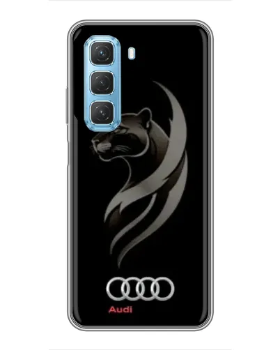 Чехол для Infinix Hot 50 5G с картинкой «Графика — пантера и Audi»