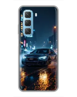 Чехол для Infinix Hot 50 5G с картинкой «Ночной город и Audi» Чехол для Infinix Hot 50 5G с картинкой «Ночной город и Audi»