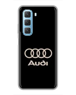 Чехол для Infinix Hot 50 5G с картинкой «Audi — золотой логотип» Чехол для Infinix Hot 50 5G с картинкой «Audi — золотой логотип»