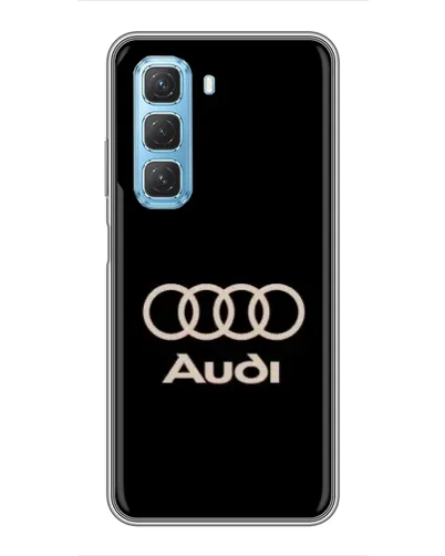 Чехол для Infinix Hot 50 5G с картинкой «Audi — золотой логотип»