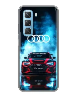Чехол для Infinix Hot 50 5G с картинкой «Audi Sport — неон» Чехол для Infinix Hot 50 5G с картинкой «Audi Sport — неон»