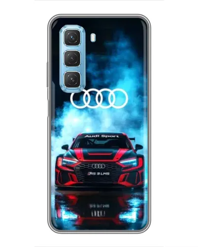 Чехол для Infinix Hot 50 5G с картинкой «Audi Sport — неон»