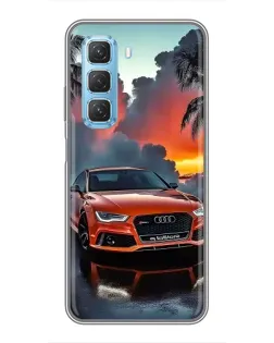 Чехол для Infinix Hot 50 5G с картинкой «Audi — закат» Чехол для Infinix Hot 50 5G с картинкой «Audi — закат»