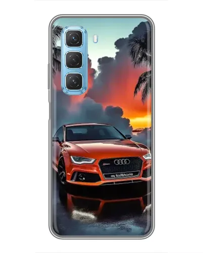 Чехол для Infinix Hot 50 5G с картинкой «Audi — закат»