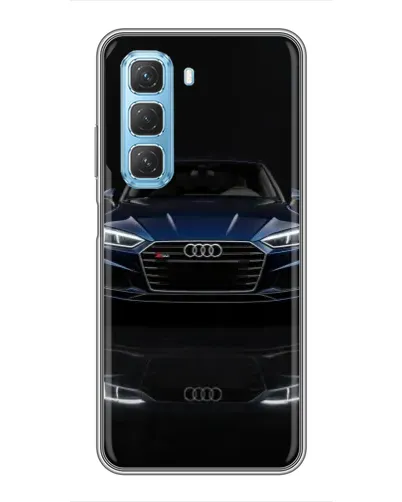 Чехол для Infinix Hot 50 5G с картинкой «Audi — ночное отражение»