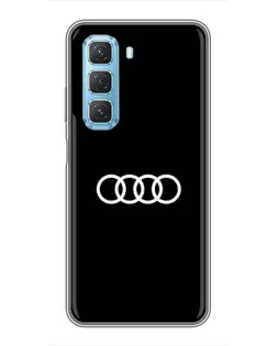 Чехол для Infinix Hot 50 5G с картинкой «Audi White Logo» Чехол для Infinix Hot 50 5G с картинкой «Audi White Logo»