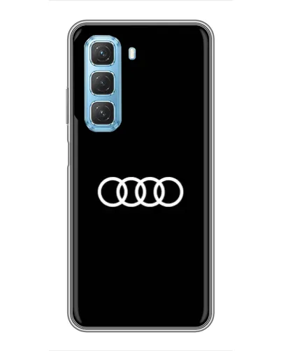 Чехол для Infinix Hot 50 5G с картинкой «Audi White Logo»