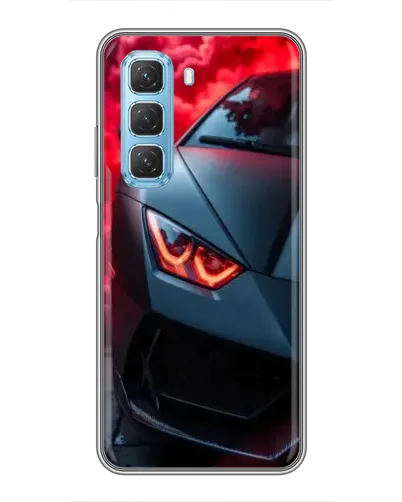 Чехол для Infinix Hot 50 5G с картинкой «Lamborghini красное сияние»