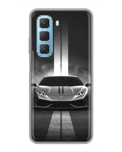 Чехол для Infinix Hot 50 5G с картинкой «Lamborghini симметрия дорог»