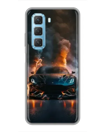 Чехол для Infinix Hot 50 5G с картинкой «Lamborghini дымная эстетика»
