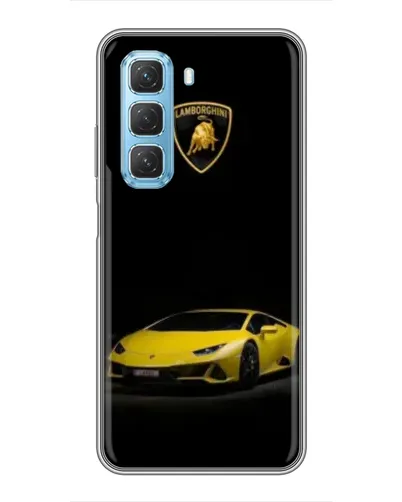 Чехол для Infinix Hot 50 5G с картинкой «Lamborghini желтый акцент»