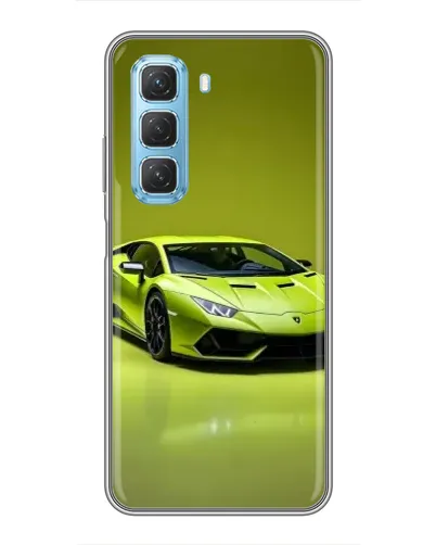 Чехол для Infinix Hot 50 5G с картинкой «Салатовый Lamborghini Huracan»