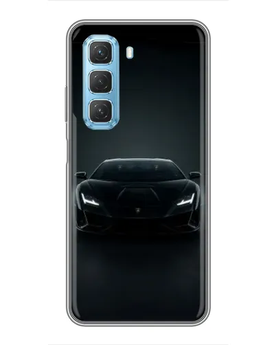 Чехол для Infinix Hot 50 5G с картинкой «Черный Lamborghini Aventador»